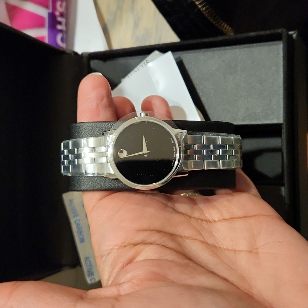 Brand New-Movado Silver Watch